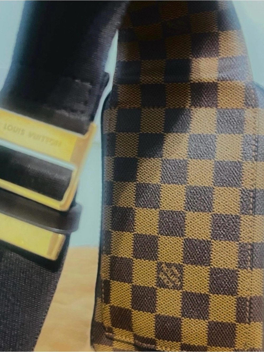 Louis Vuitton Brown Damier Ebene Checker Crossbody Pouch - Picture 7 of 12